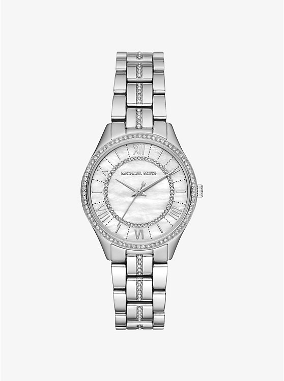 Mini Lauryn Pavé Silver-Tone Watch | Michael Kors MK3900