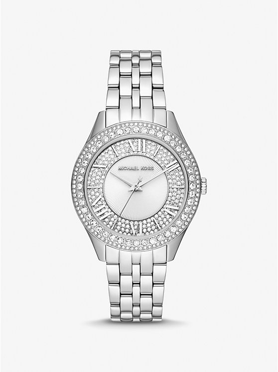 Harlowe Pavé Silver-Tone Watch | Michael Kors MK4708