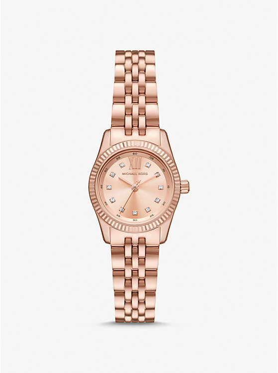 Petite Lexington Pavé Rose Gold-Tone Watch | Michael Kors MK4739