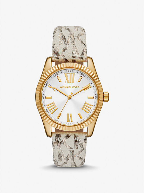 Lexington Gold-Tone and Signature Logo Watch | Michael Kors MK4746