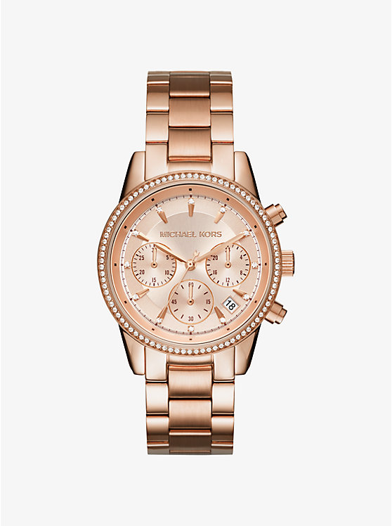 Ritz Rose Gold-Tone Watch | Michael Kors MK6357