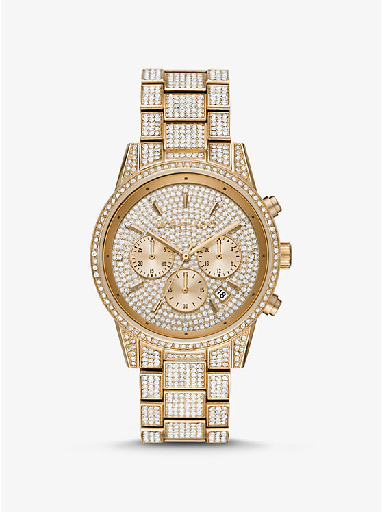 Ritz Pavé Gold-Tone Watch | Michael Kors MK6747