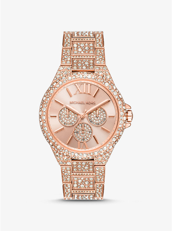 Oversized Camille Pavé Rose Gold-Tone Watch | Michael Kors MK6961