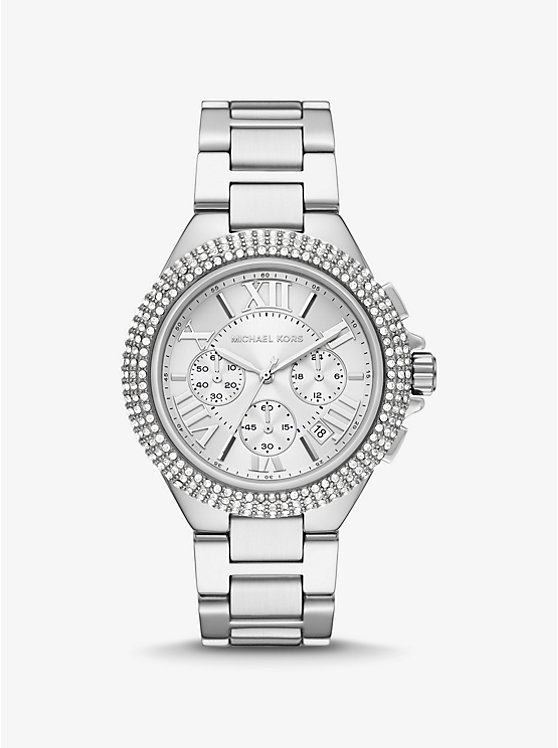 Oversized Camille Pavé Silver-Tone Watch | Michael Kors MK6993