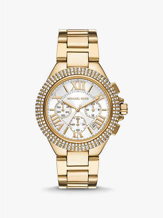 Oversized Camille Pavé Gold-Tone Watch | Michael Kors MK6994