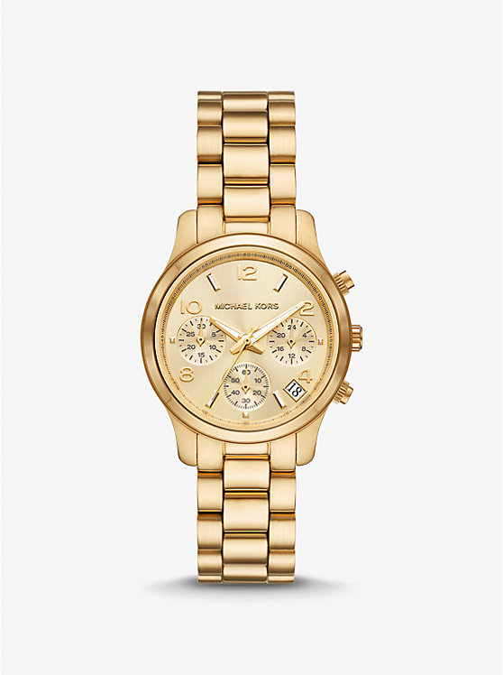 Mini Runway Gold-Tone Watch | Michael Kors MK7326