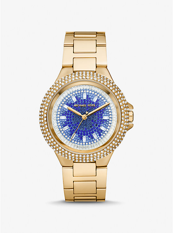 Oversized Camille Ombre Pavé Gold-Tone Watch | Michael Kors MK7341