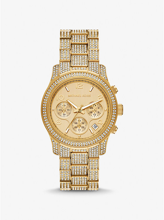 Runway Pavé Gold-Tone Watch | Michael Kors MK7435