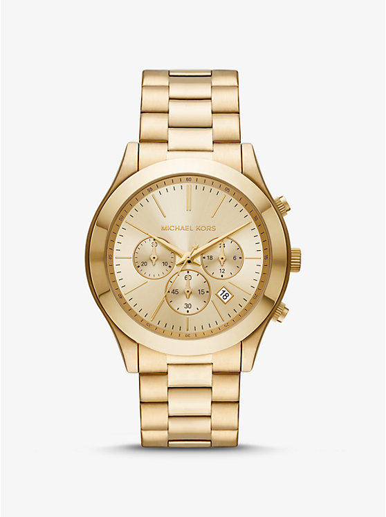 Oversized Slim Runway Gold-Tone Watch | Michael Kors MK8909