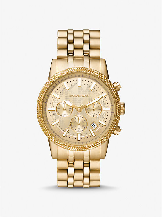 Oversized Hutton Gold-Tone Watch | Michael Kors MK8953