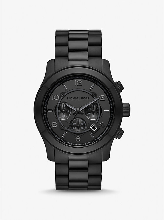 Oversized Runway Black-Tone Watch | Michael Kors MK9073