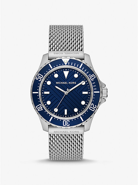 Oversized Slim Everest Silver-Tone Mesh Watch | Michael Kors MK9082