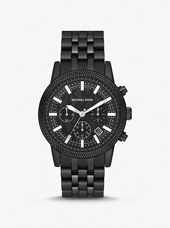 Oversized Hutton Black-Tone Watch | Michael Kors MK9089