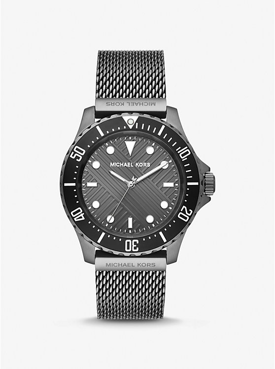 Oversized Slim Everest Gunmetal Mesh Watch | Michael Kors MK9093