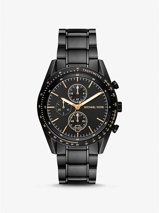 Oversized Accelerator Black-Tone Watch | Michael Kors MK9113