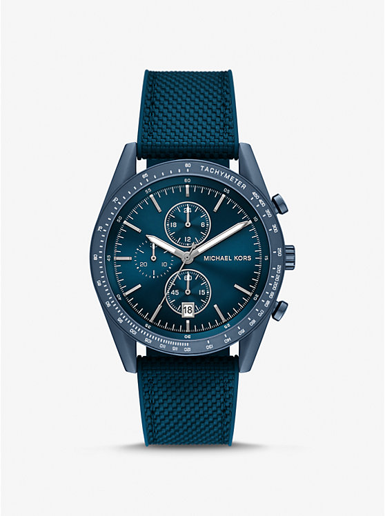 Oversized Accelerator Blue-Tone and Nylon Watch | Michael Kors MK9142