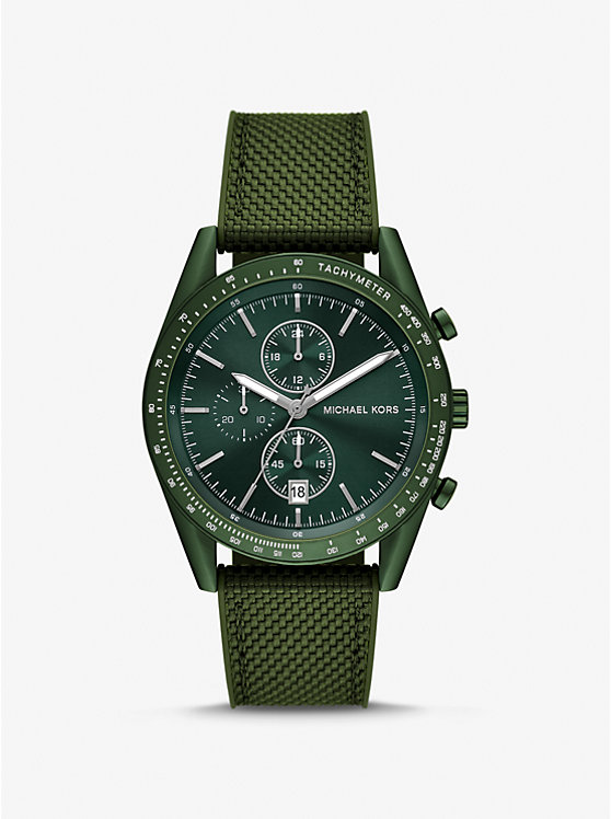 Oversized Accelerator Green-Tone and Nylon Watch | Michael Kors MK9144