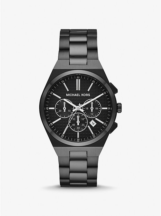 Oversized Lennox Black-Tone Watch | Michael Kors MK9146