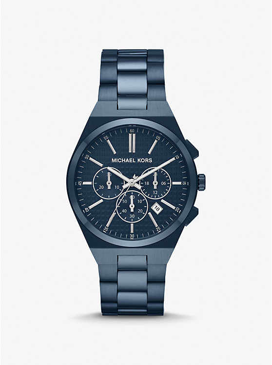 Oversized Lennox Blue-Tone Watch | Michael Kors MK9147