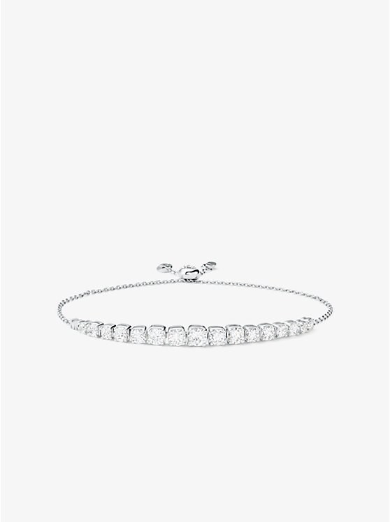 Precious Metal-Plated Sterling Silver Cubic Zirconia Slider Bracelet | Michael Kors MKC1446AN