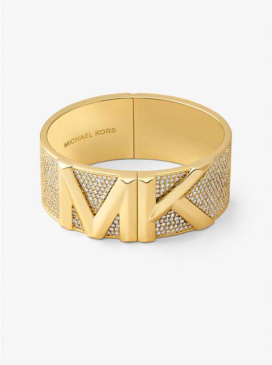 Mott Precious Metal-Plated Brass Pavé Bangle | Michael Kors MKJ8085