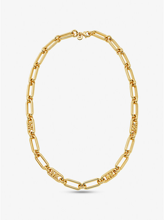 Precious Metal-Plated Brass Chain Link Necklace | Michael Kors MKJ828400