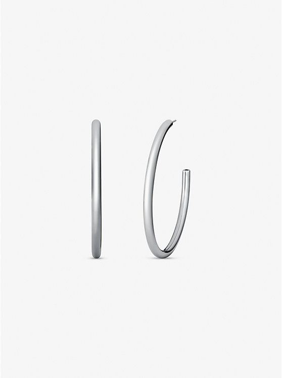 Precious-Metal Plated Brass Large Hoop Earrings | Michael Kors MKJ831200