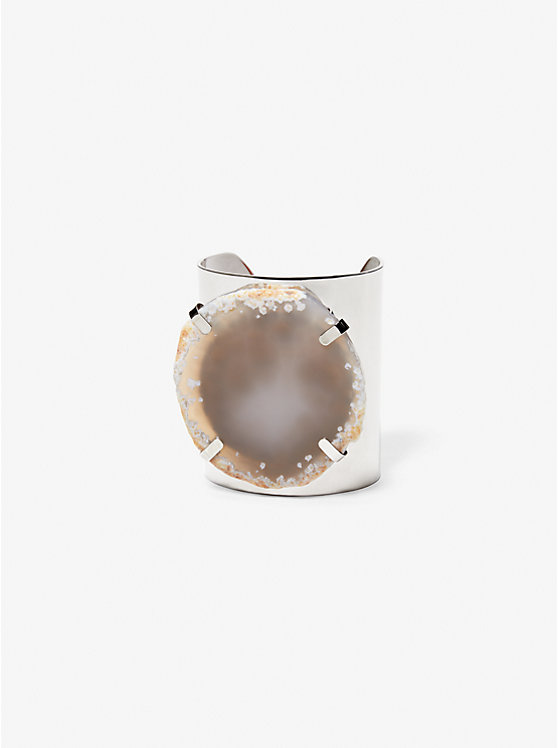 Precious Metal-Plated Brass and Agate Cuff | Michael Kors MKJ8315YP