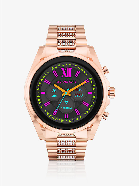Gen 6 Bradshaw Pavé Rose Gold-Tone Smartwatch | Michael Kors MKT5135V