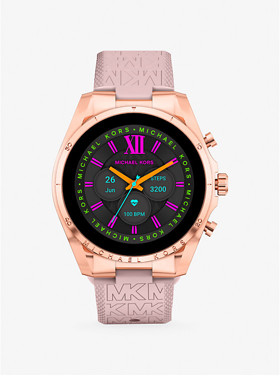 Gen 6 Bradshaw Rose Gold-Tone and Logo Silicone Smartwatch | Michael Kors MKT5150V